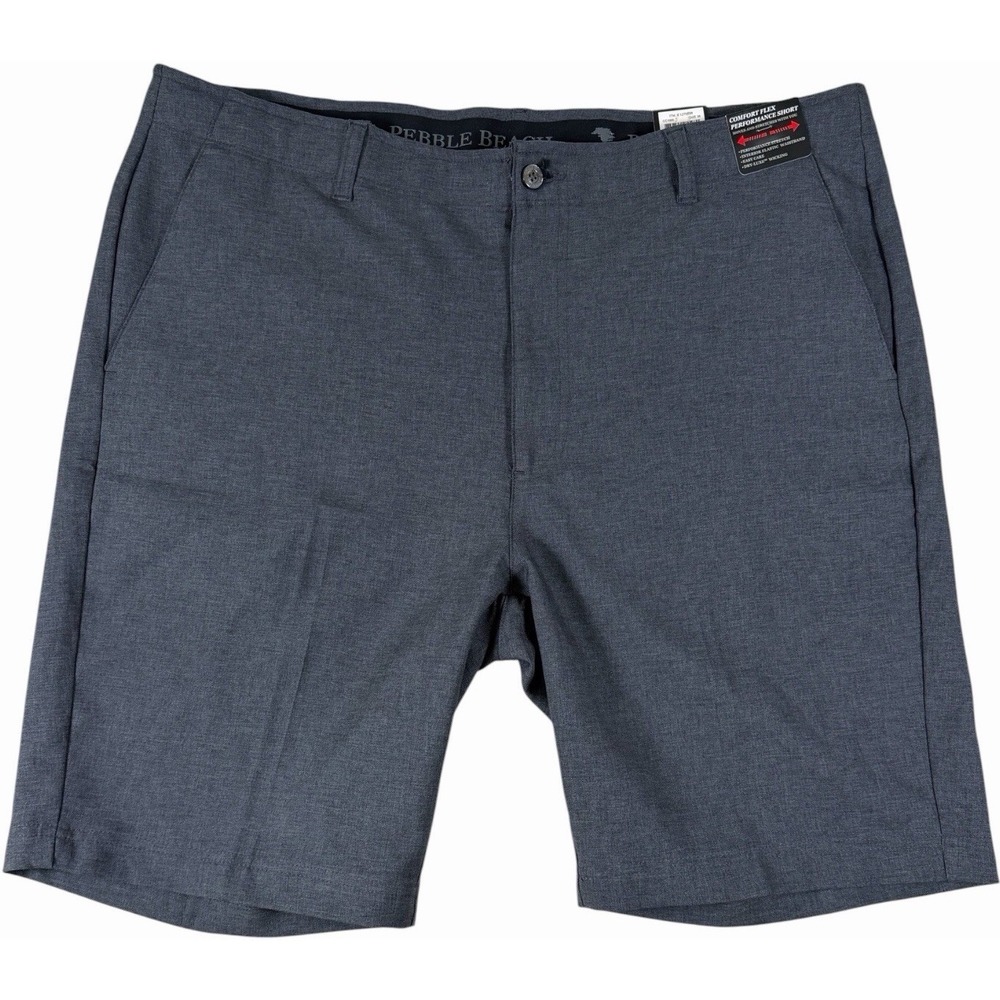 NWT Pebble Beach Dry-Luxe Performance Golf Shorts Men's Size 38 Gray Stretch